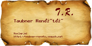 Taubner Renátó névjegykártya